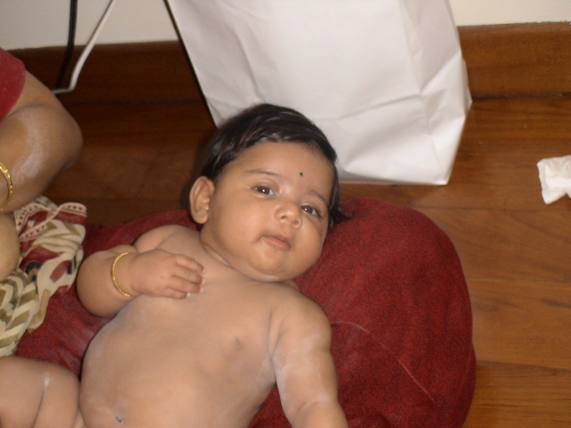 Being pampered after a nice shower!