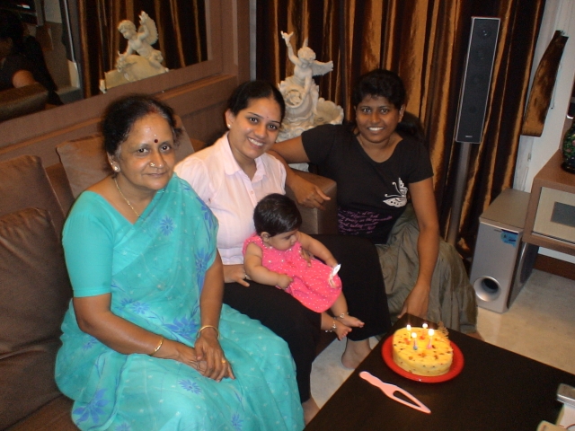 With Usha Pati, Amma and Mali Aunty